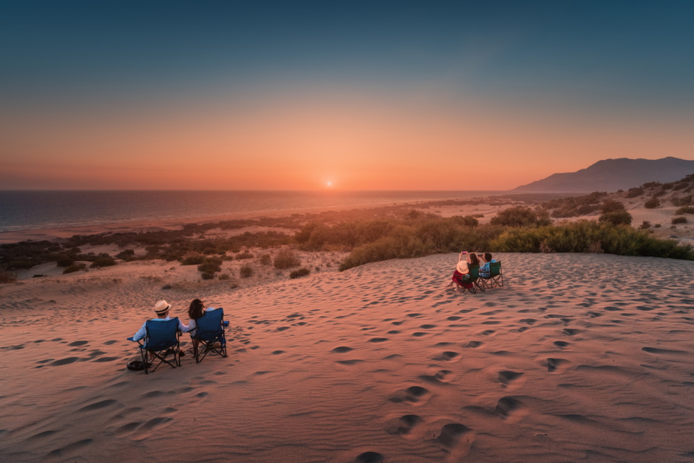 Patara Plajı kum tepeleri gün batımı