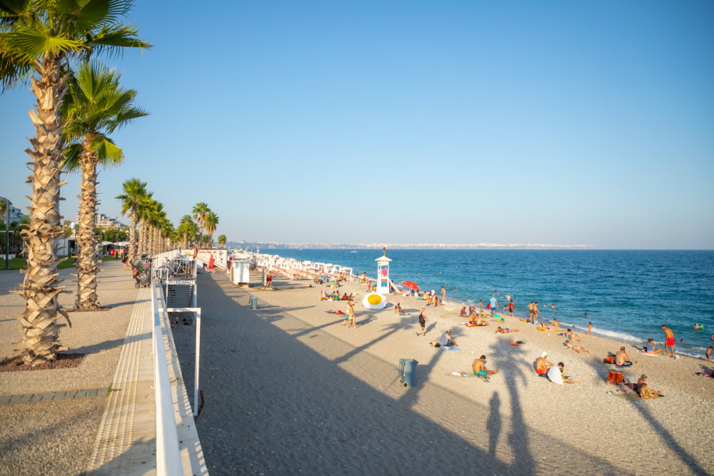 Konyaaltı kum plajı Antalya Türkiye