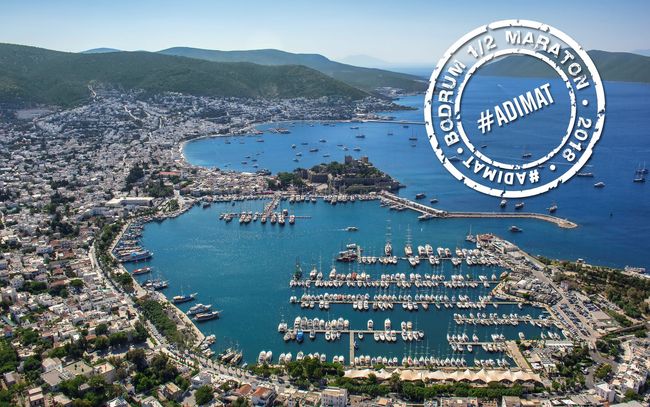 Bodrum Yarı Maratonu parkur ve koşucular görseli