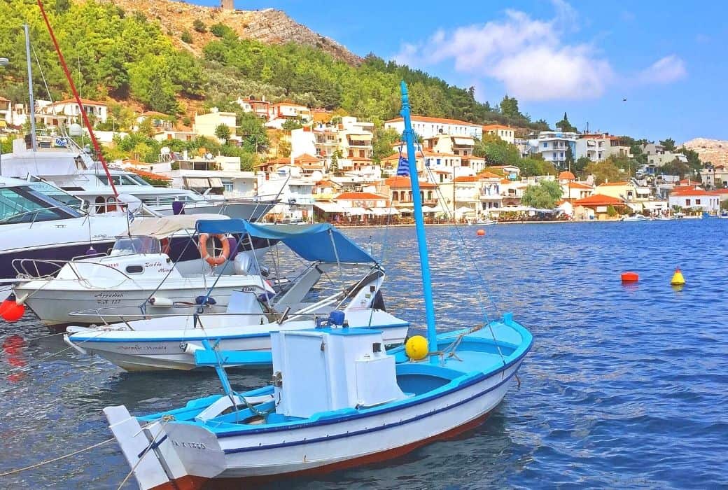 Sakız Adası Lakgada kıyı manzarası