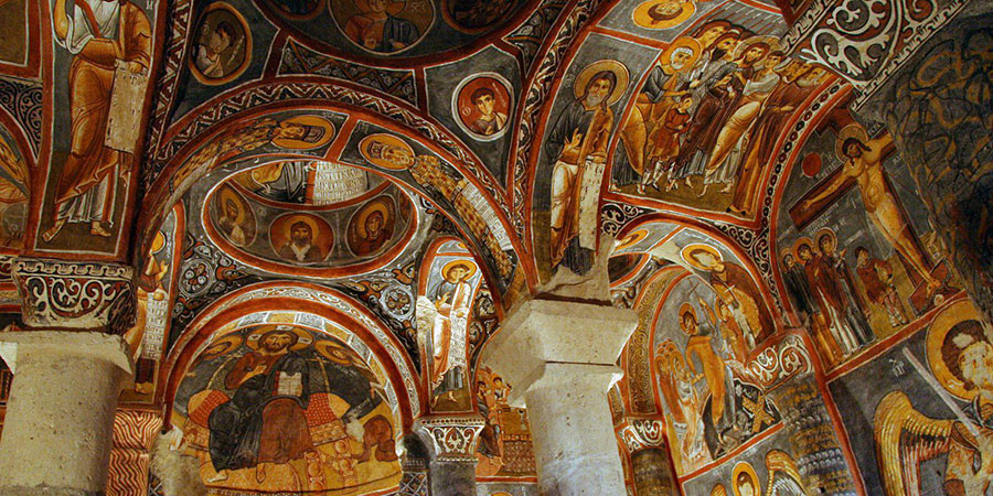 Saklı Kilise Kaya Oyma Tavan Motifleri