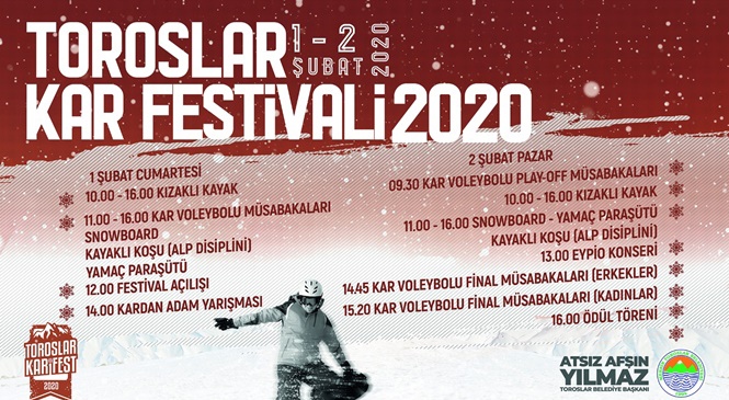 Mersin Kar Festivali etkinlikler kış sporları