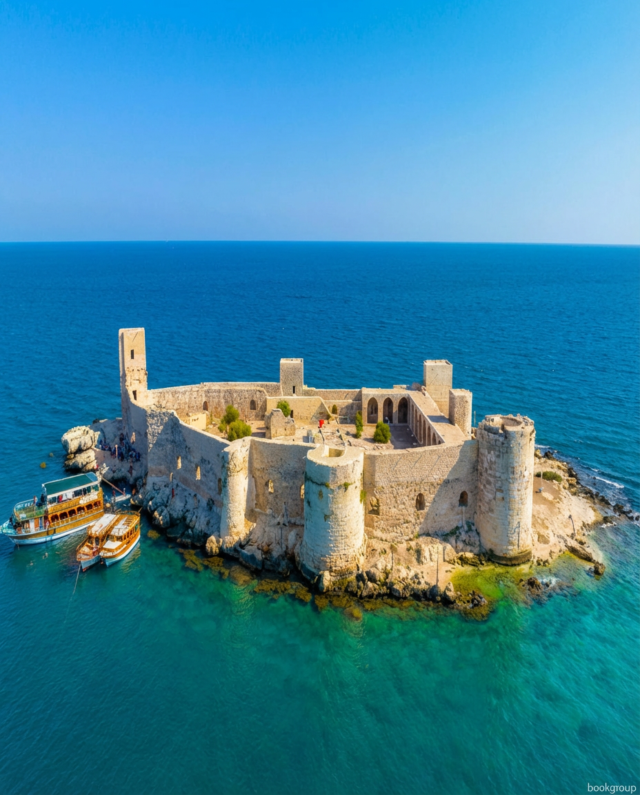 Kızkalesi, Mersin’in Erdemli kıyılarında denizin ortasında yükselen simgesel bir